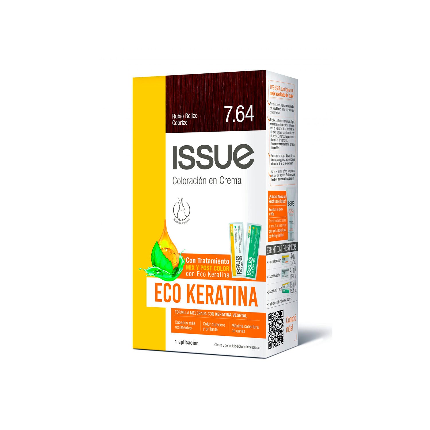 ISSUE Coloración Kit Eco Keratina N°7.64 470g