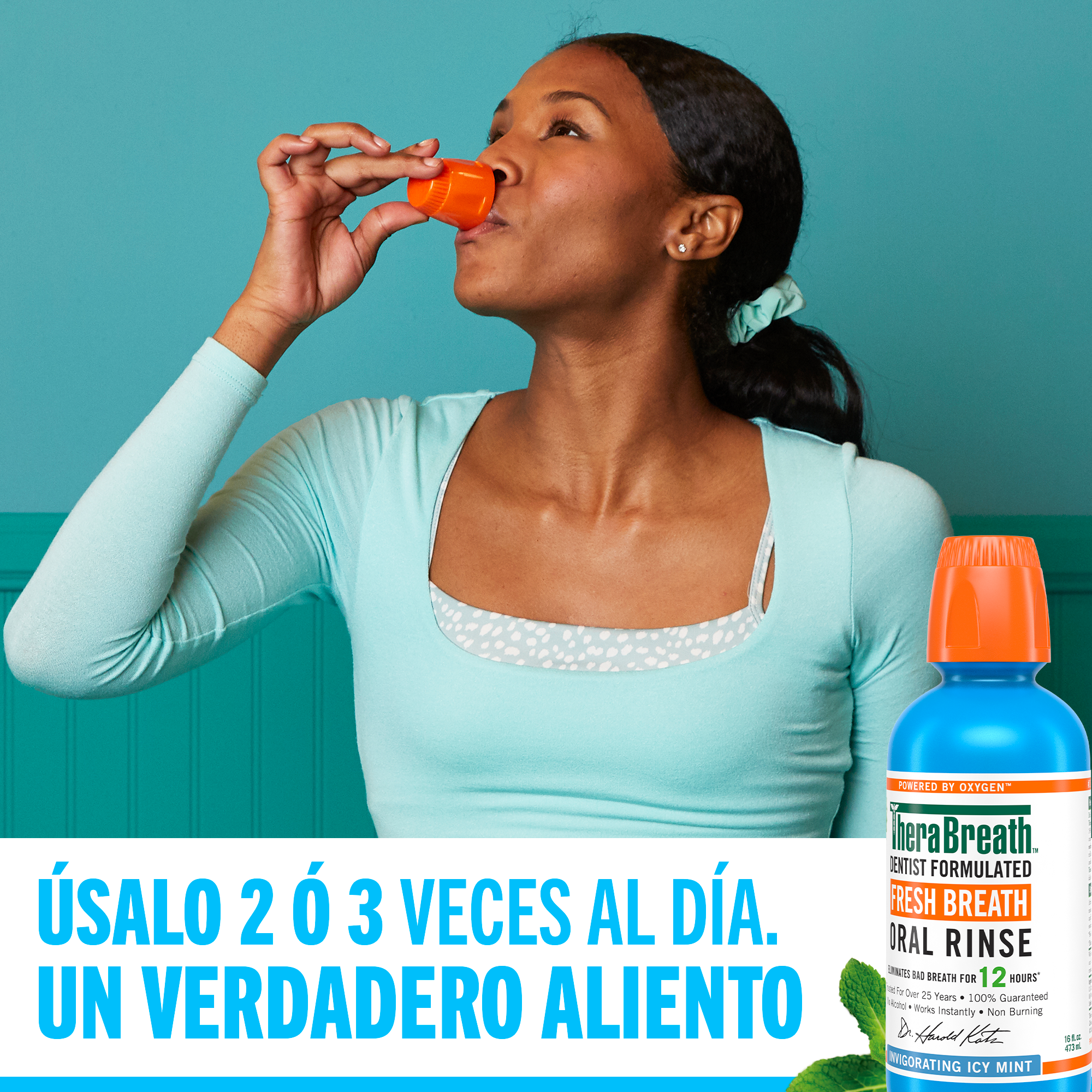TheraBreath Enjuague Bucal Icy Mint 16 oz