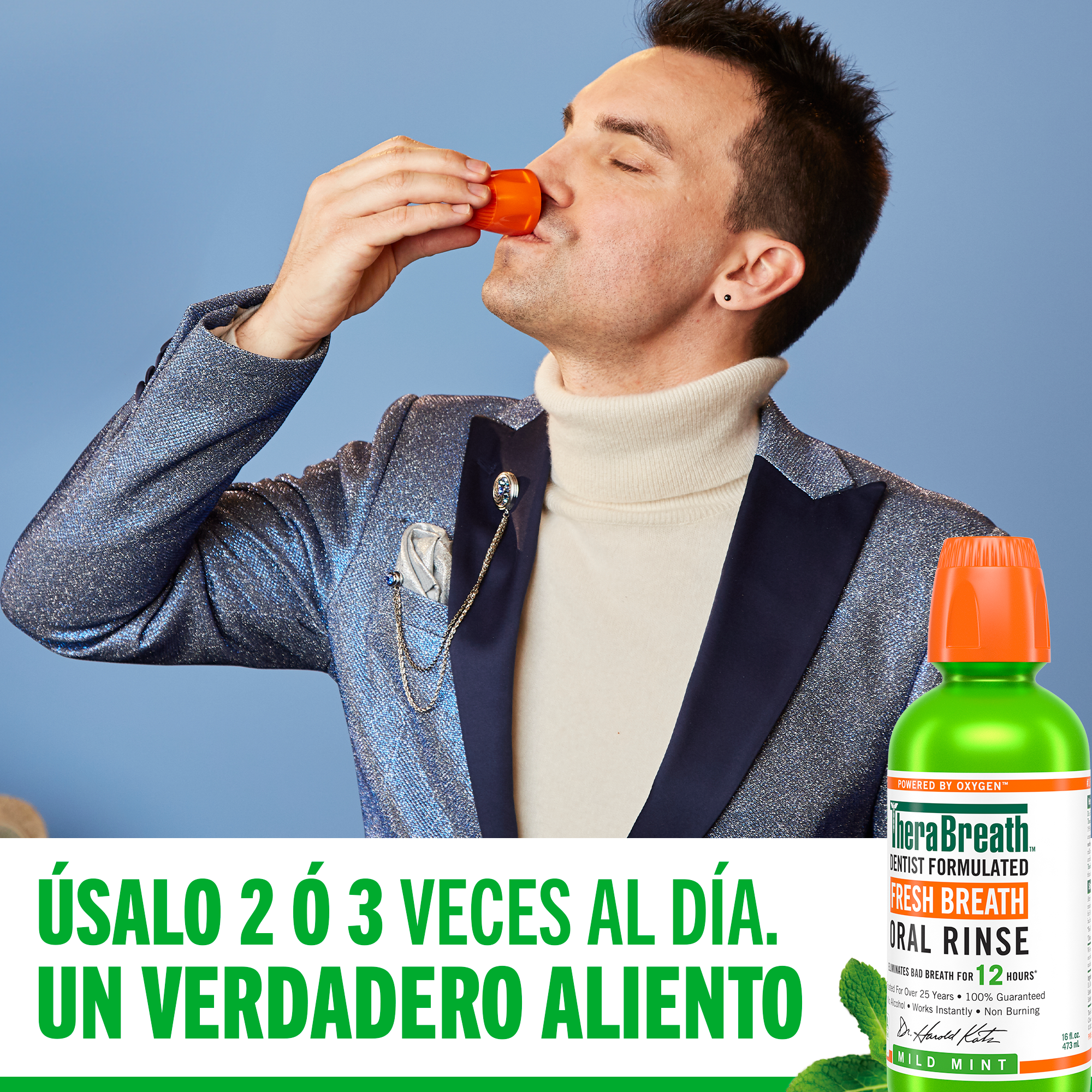 TheraBreath Enjuague Bucal Mild Mint 16 oz