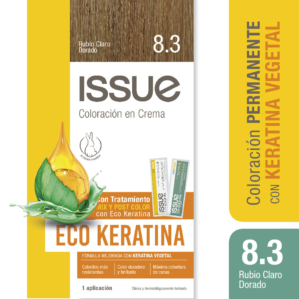 ISSUE Kit Coloración Eco Keratina N°8.3 470g