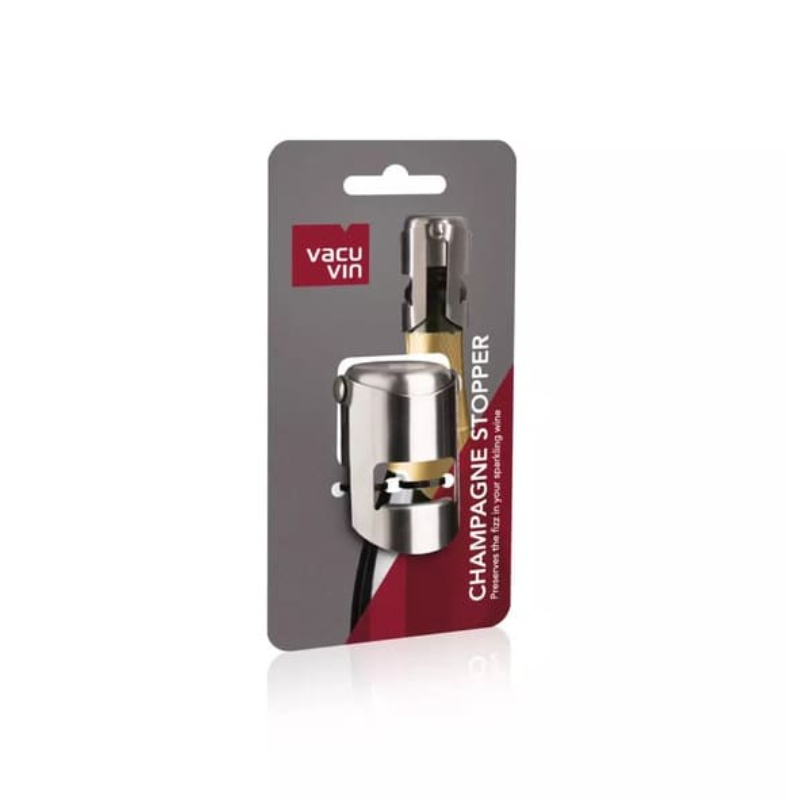 Vacu Vin Tapones para Champagne Acero Inoxidable Set 6 unidades