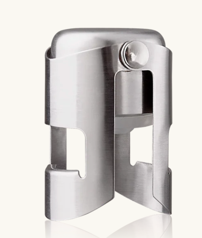 Vacu Vin Tapones para Champagne Acero Inoxidable Set 6 unidades