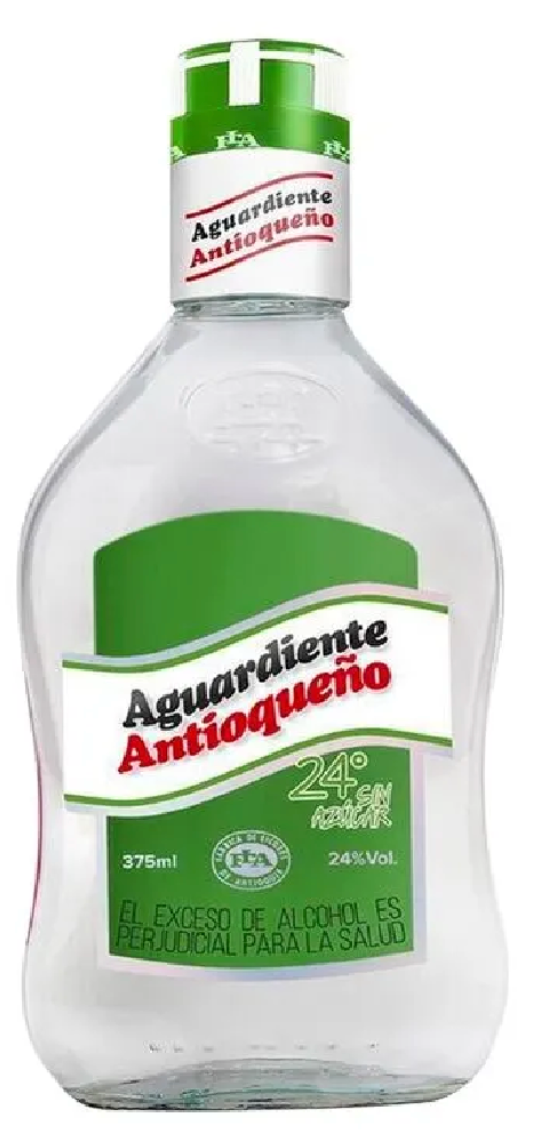 Aguardiente Antioqueño TV Sin Azúcar 24% 24x375ml