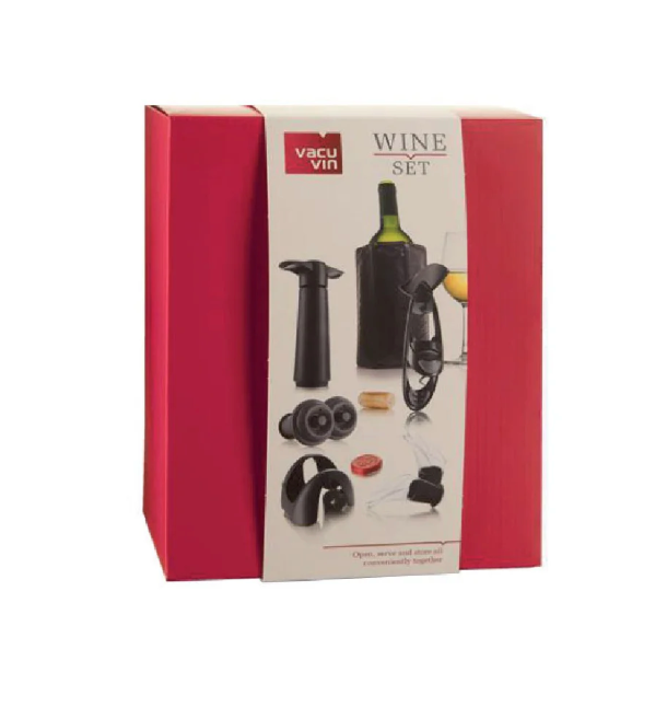 Vacu Vin Set para Vino con Cortador de Sellos y Sacacorchos