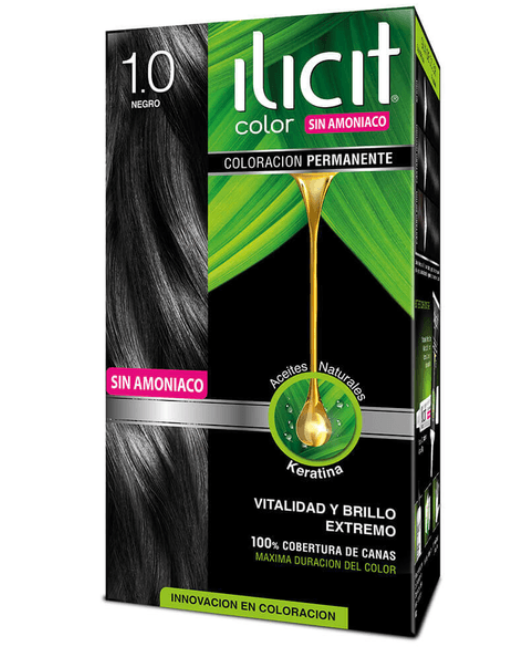 ILICIT Sin Amoniaco 1/0 Negro 60g