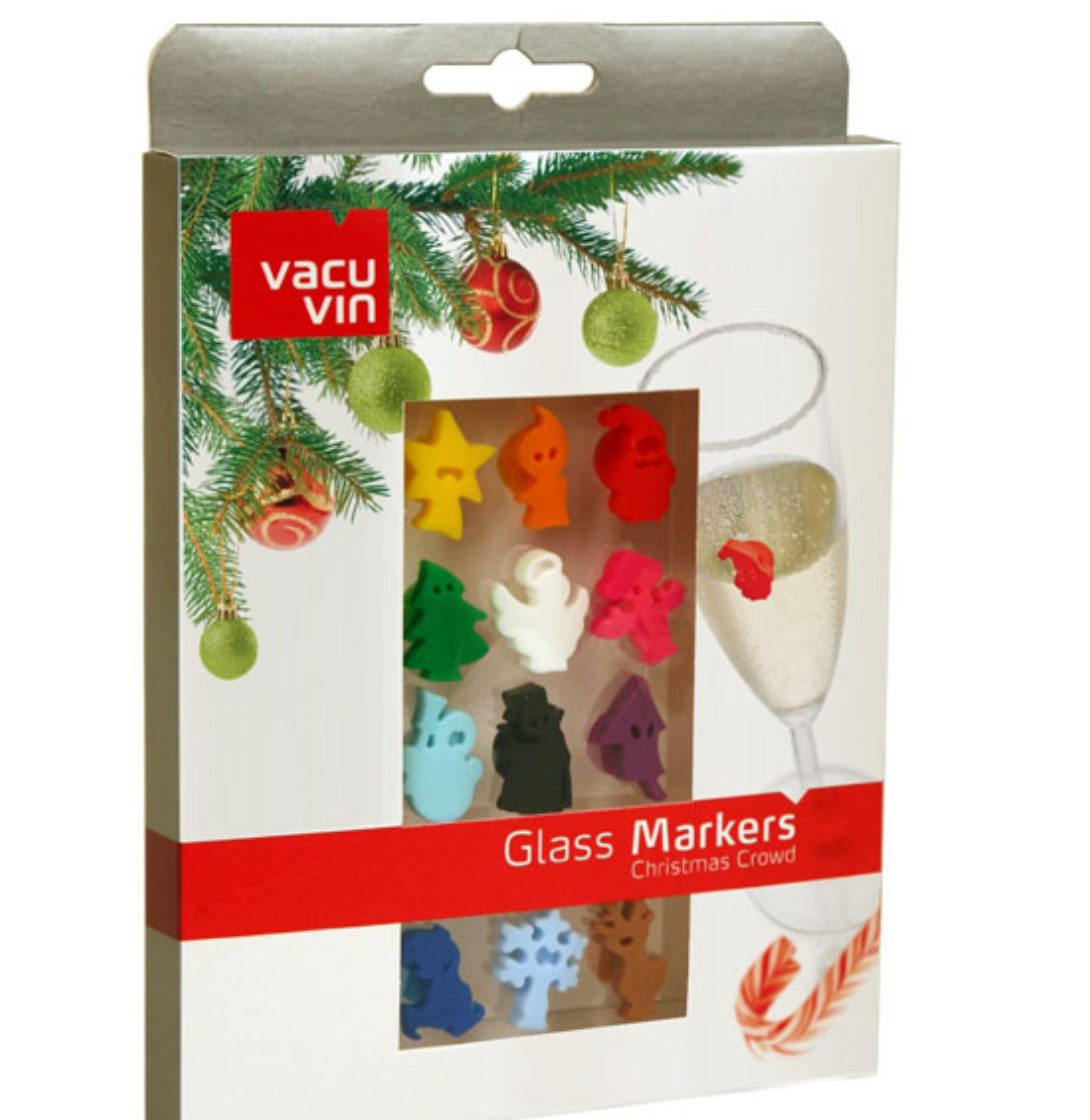 Vacu Vin Glass Markers Christmas Crowd 1 unidad