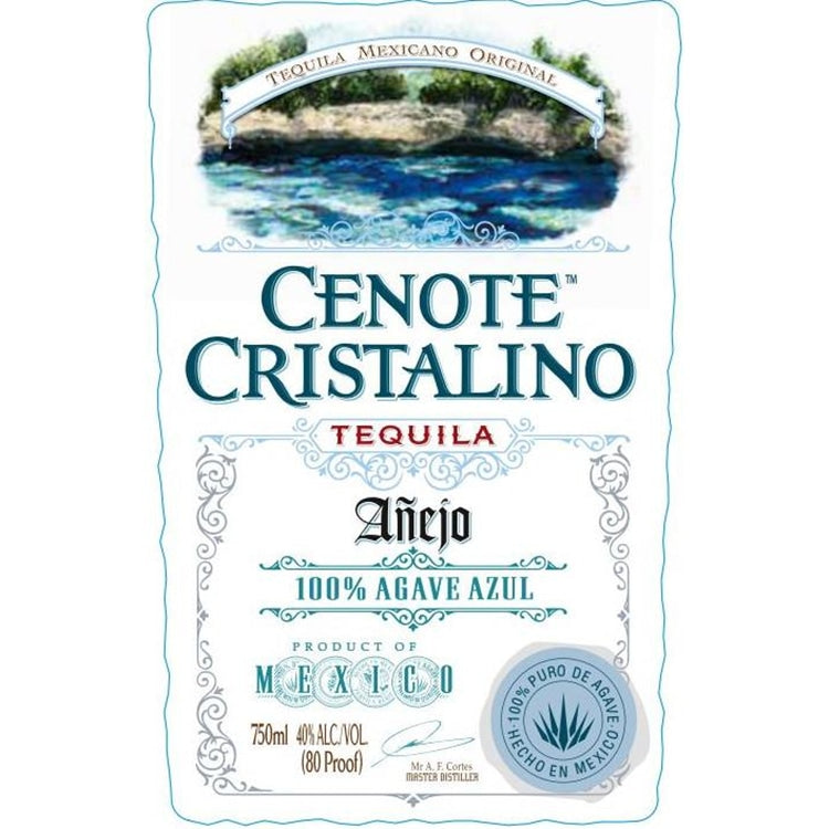 Cenote Agave Cristalino Añejo 40% 750ml
