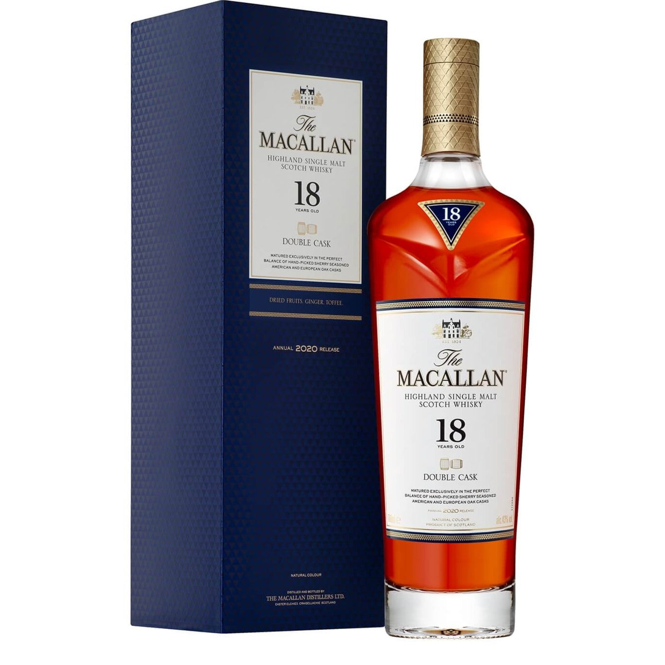 The Macallan 18 2016 700ml 未開封・箱付き The Macallan Double Cask 18 Years Old 700Ml