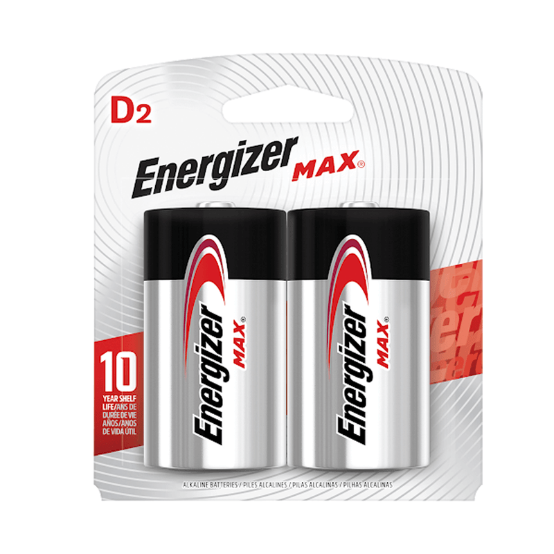 Bateria Energizer Alcalina Max D X 2 Unidades