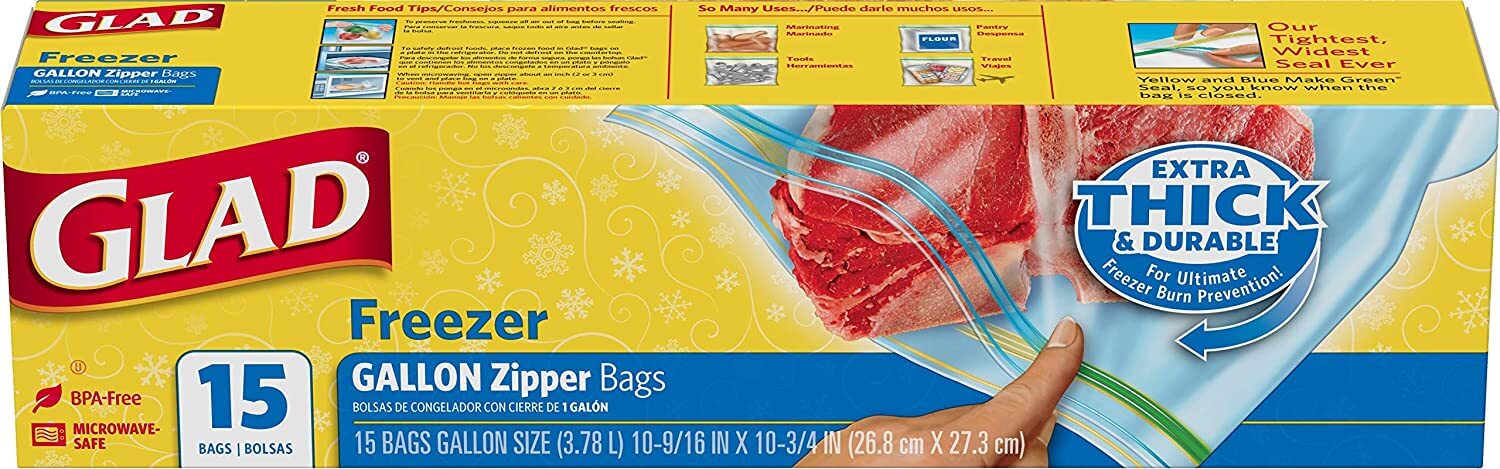 Glad Freezer Zipper Gallon 15C