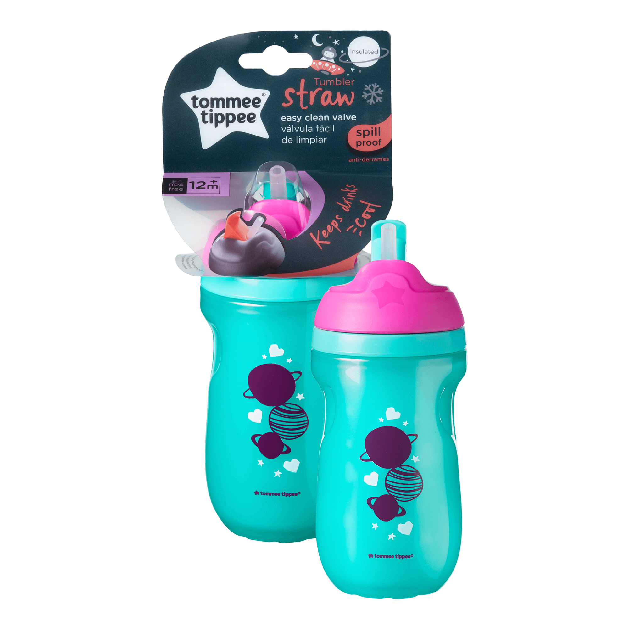 Tommee Tippee Termo Insulado Con Carrizo 9Oz - 1 Unidad