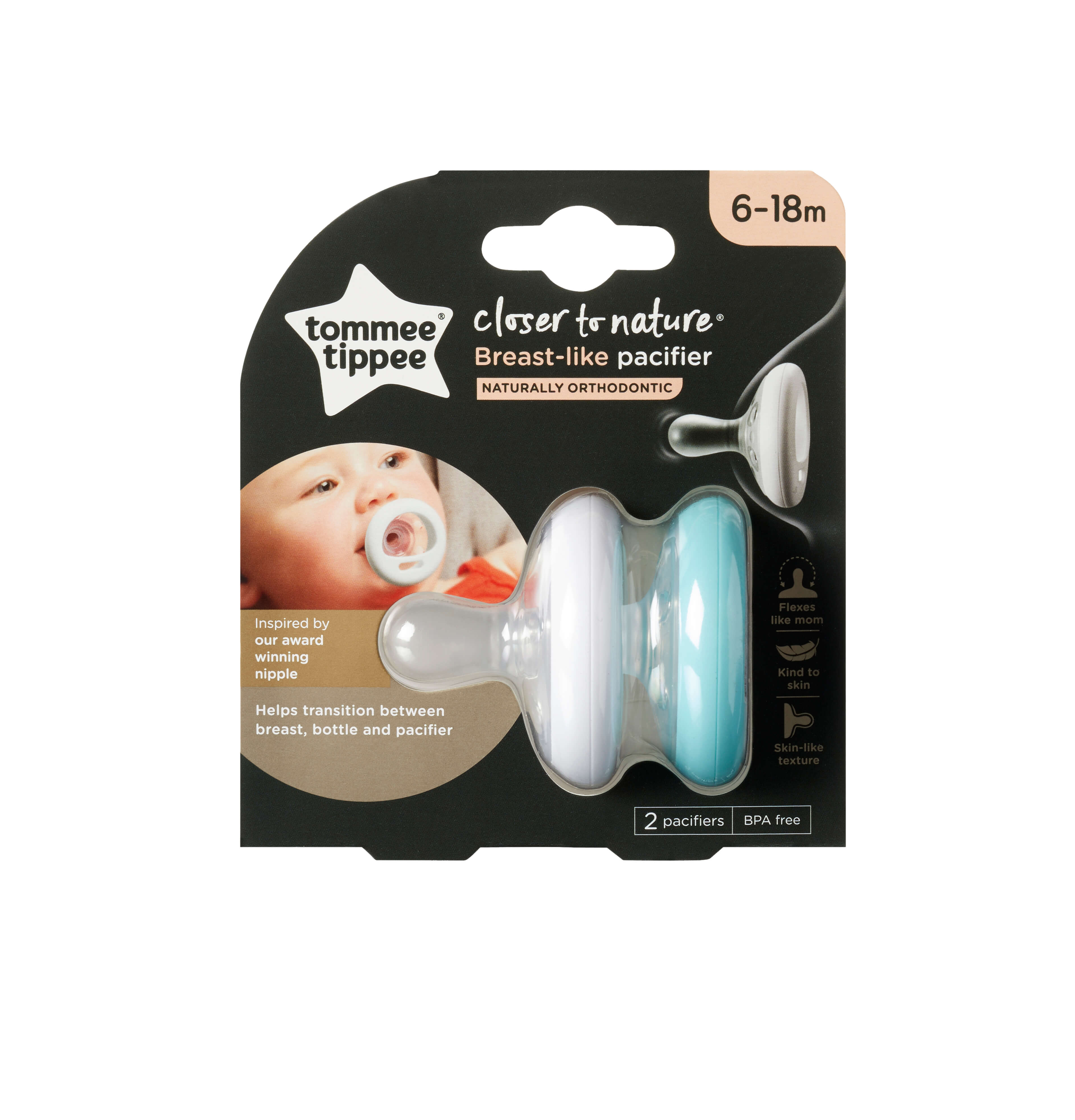 Tommee Tippee Chupete London 0-6 Meses, Chupetes y Broches