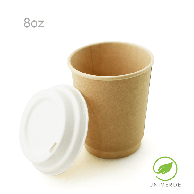 Tapa Universal de Bagazo para Vasos de Café de 8oz. (50 pzs)