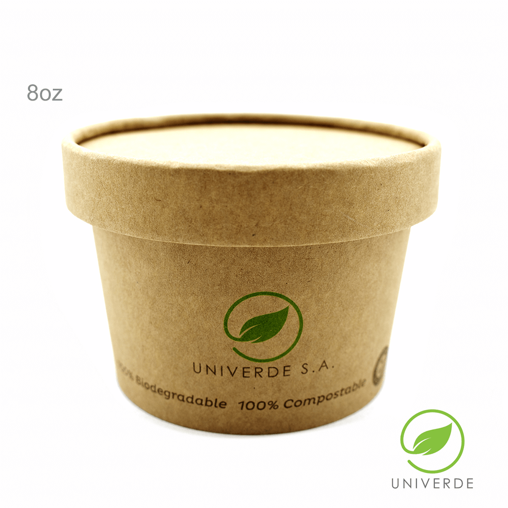 Envase De Sopa De Carton 8Oz. 50Unid Univerde