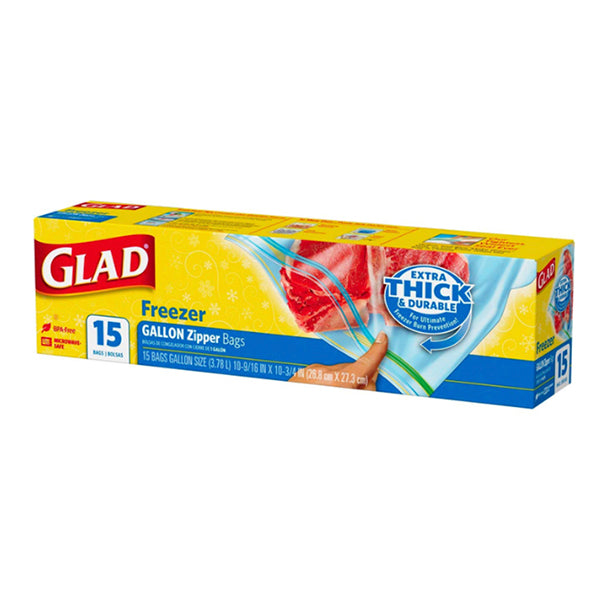 Glad Freezer Zipper Gallon 15C