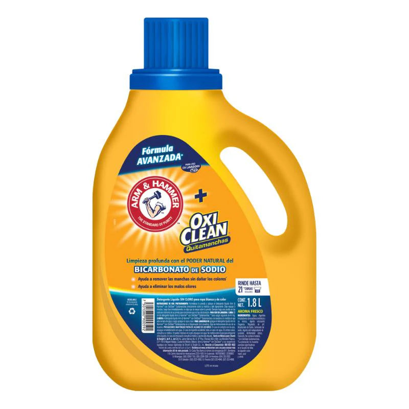 Arm & Hammer + OxiClean Detergente Líquido 1.8L