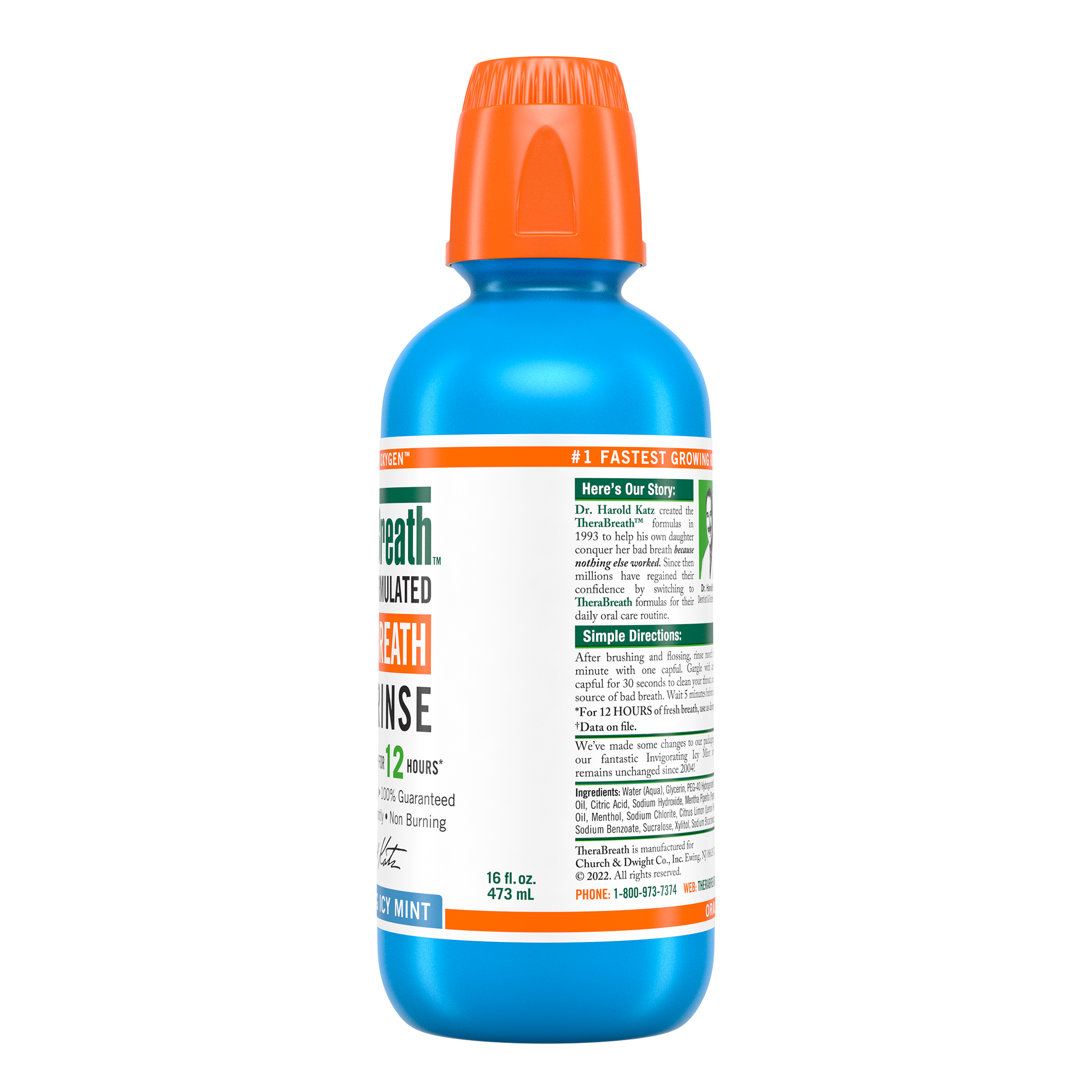 TheraBreath Enjuague Bucal Icy Mint 16 oz