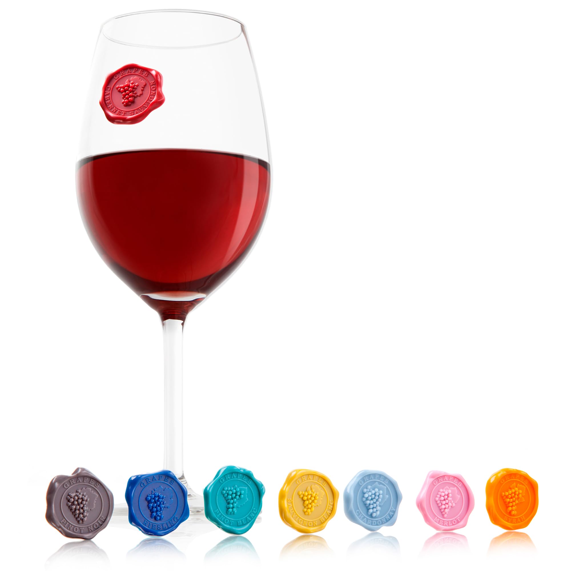 Vacu Vin Glass Markers Classic Grapes 12 pack