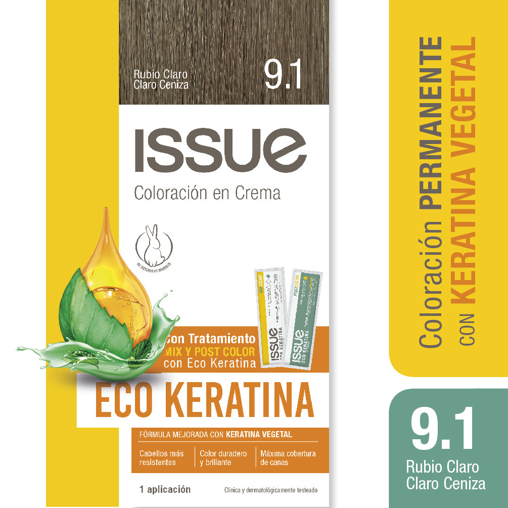 Issue Kit Coloración Eco Keratina N°9.1 10x47g