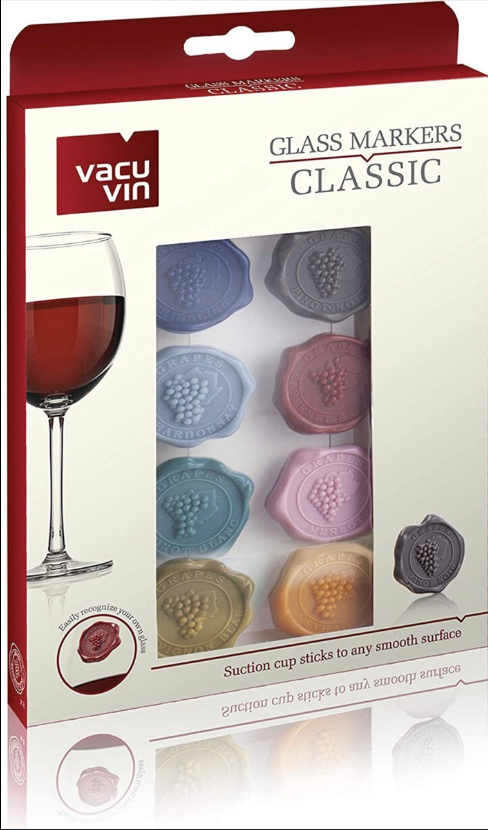 Vacu Vin Glass Markers Classic Grapes 12 pack