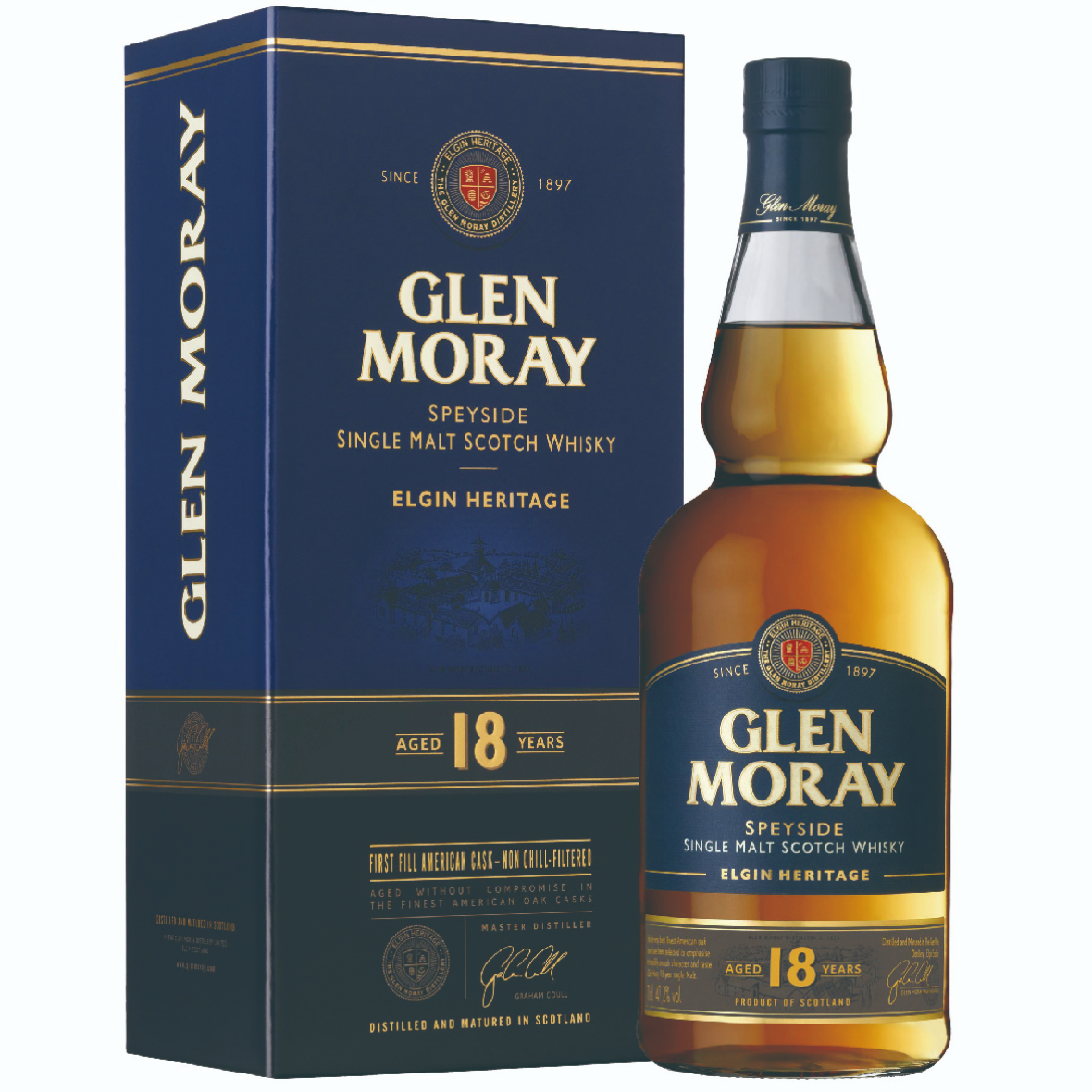 Glen Moray 18 años whisky 700ml