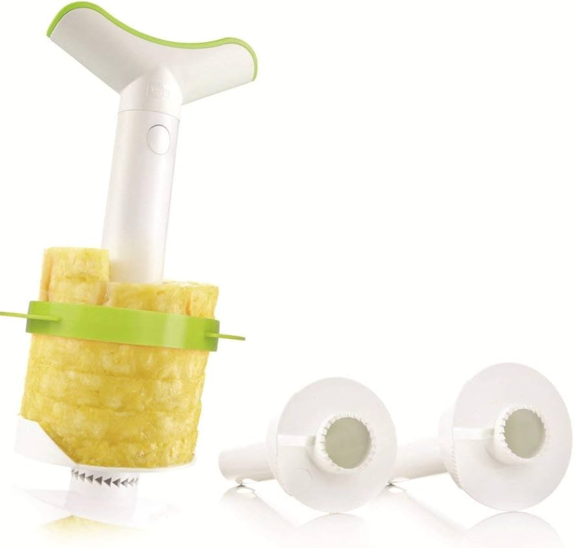 Vacu Vin Set Cortadores Piña 3 Piezas (S, M, L) y Cortador de Cuñas