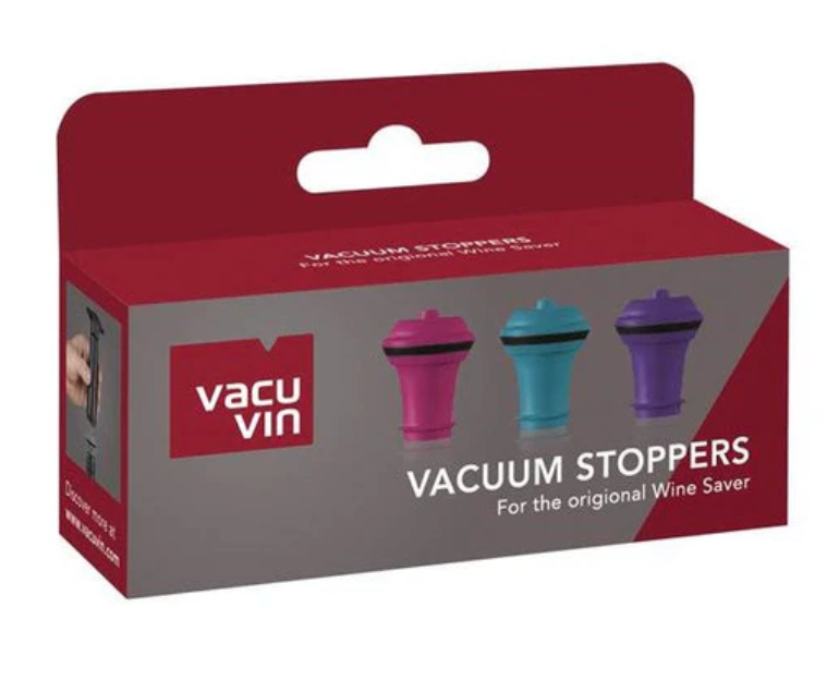 Vacu Vin Set de 3 Tapones para Vino