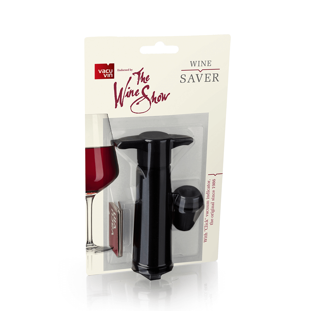 Vacu Vin Wine Saver Black Blister (1 Pump, 1 Stopper)