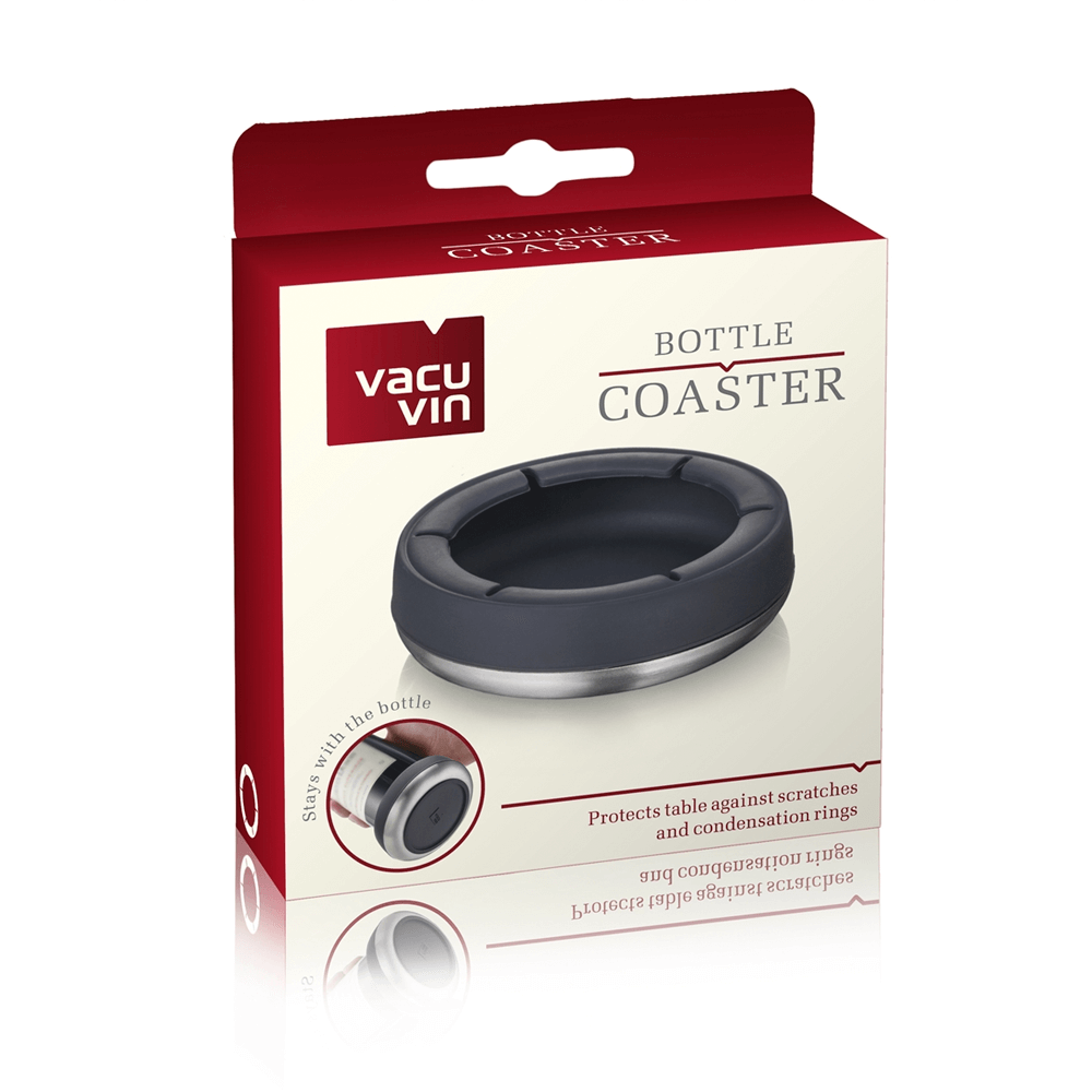 Vacu Wine Bottle Coaster Black J-Hook