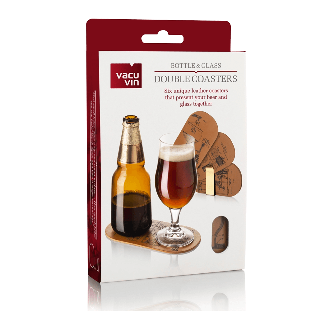 Vacu Vin Bottle & Glass Double Coaster Set