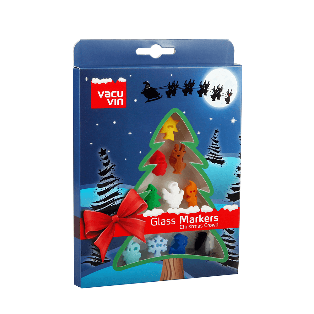 Vacu Vin Glass Markers/ Christmas Crowd