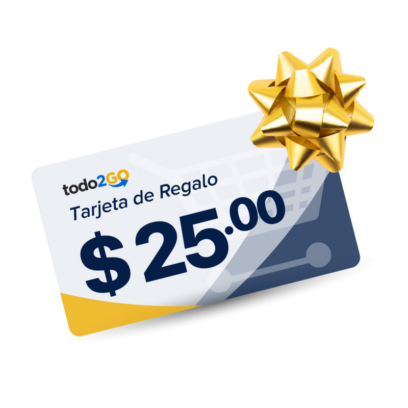 Tarjeta De Regalo Todo2Go $25