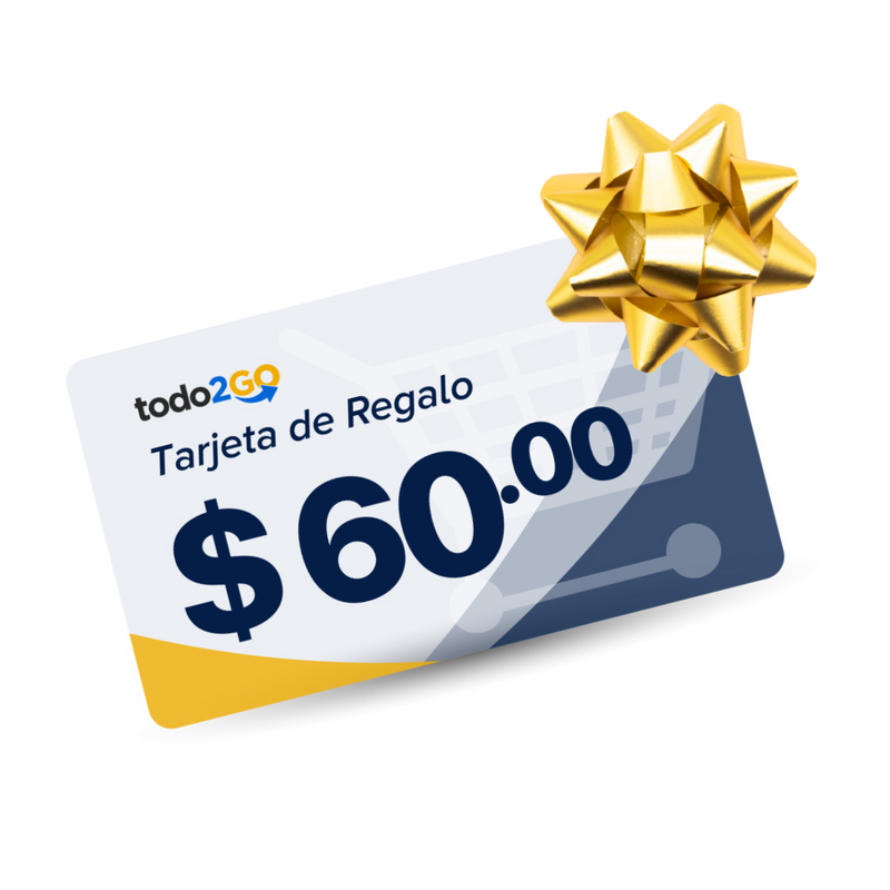Tarjeta De Regalo Todo2Go $60