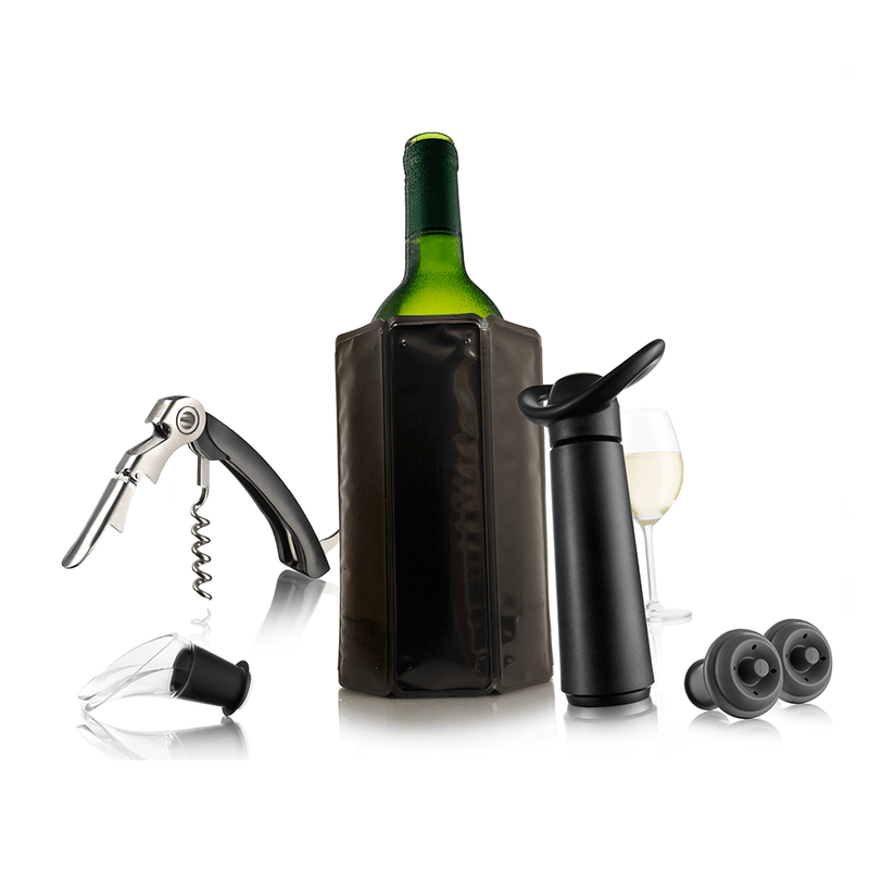 Vacu Vin Gift Set Wine Essentials Black