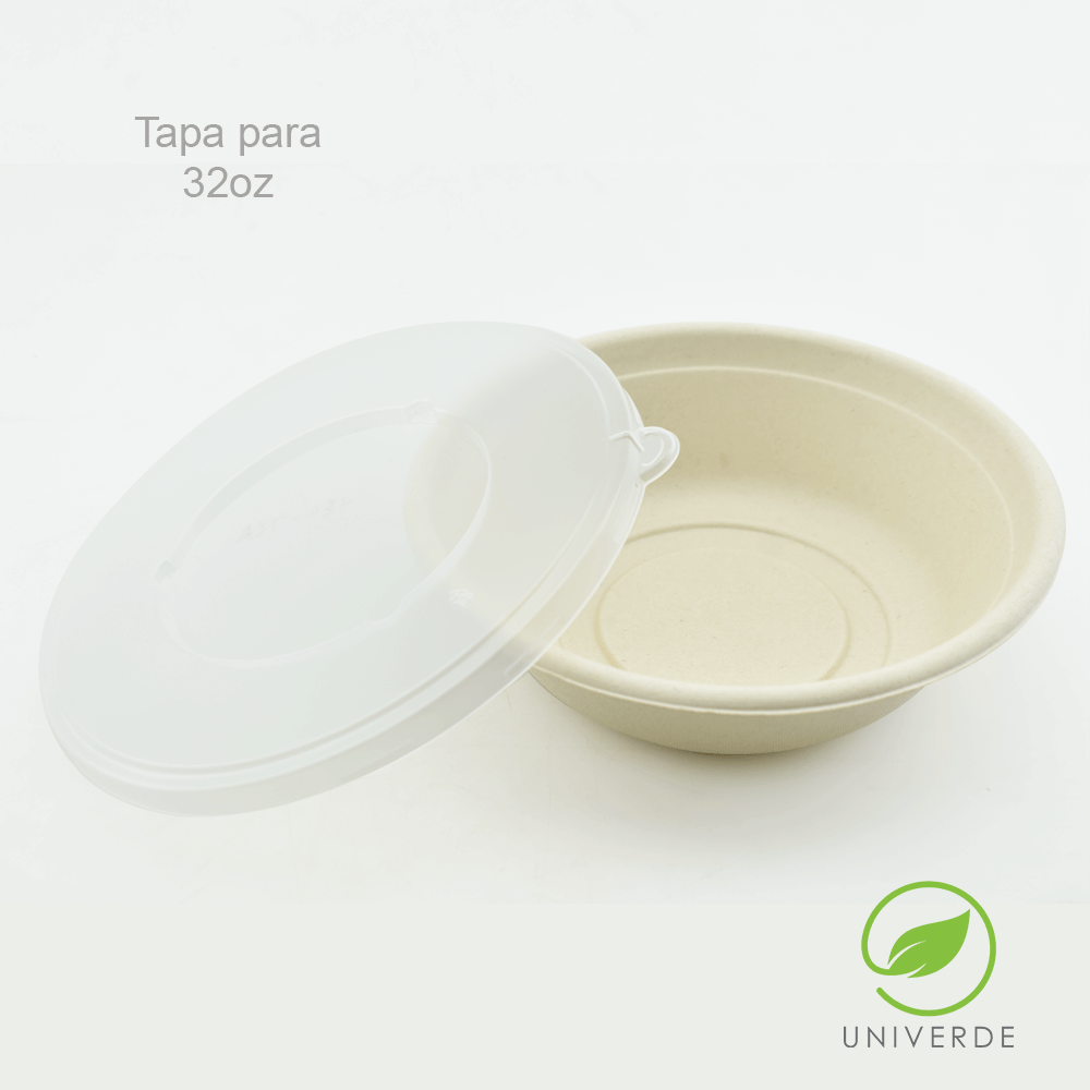 Tapa para Bowl Biodegradable de 32oz (50 pzs)
