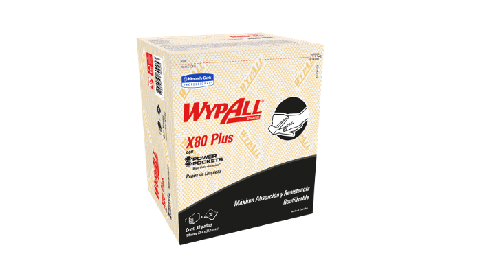 Paño Individual Wypall x-80 FD Amarillo 30 paños