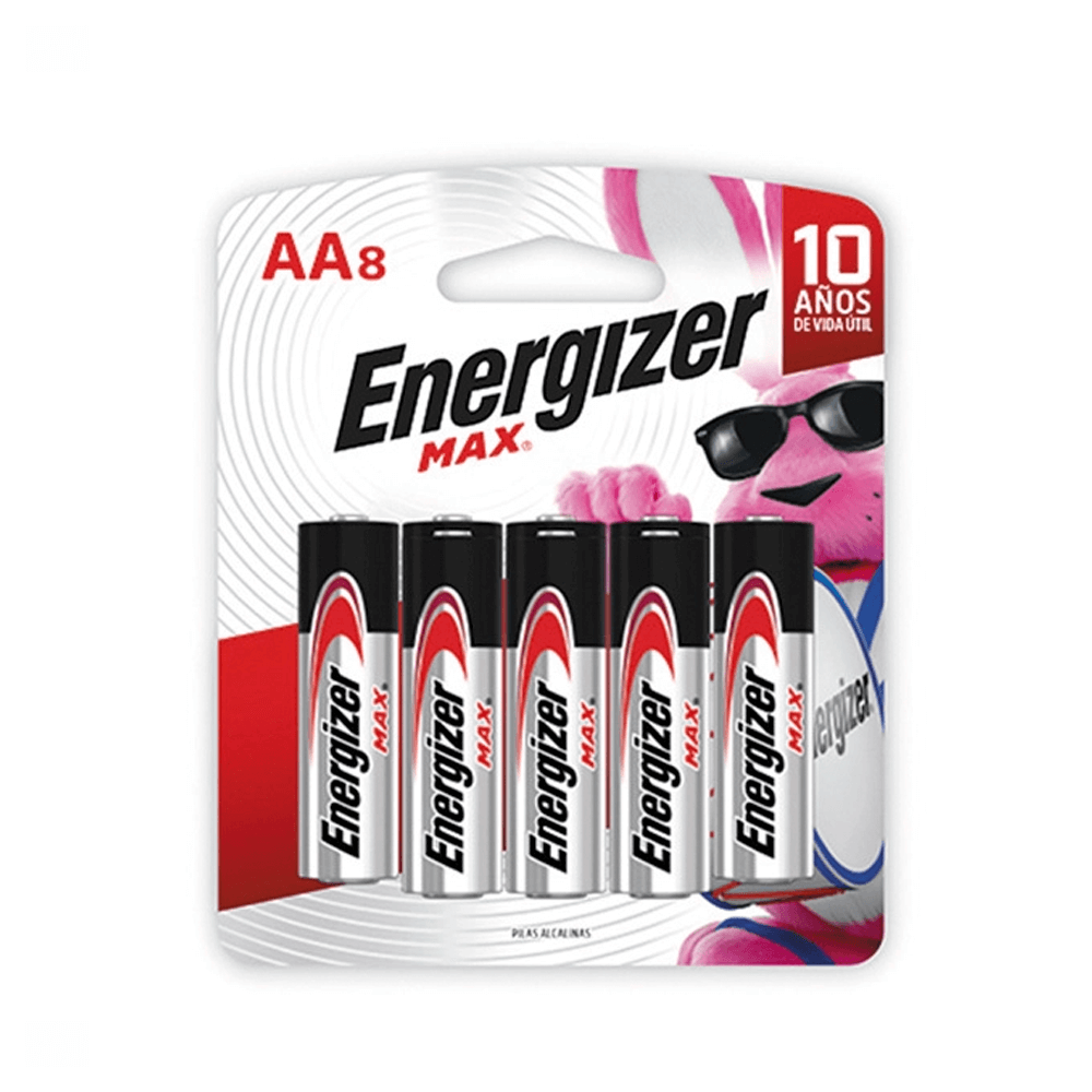 Bateria Energizer Alcalina Max AA X 8 Unidades
