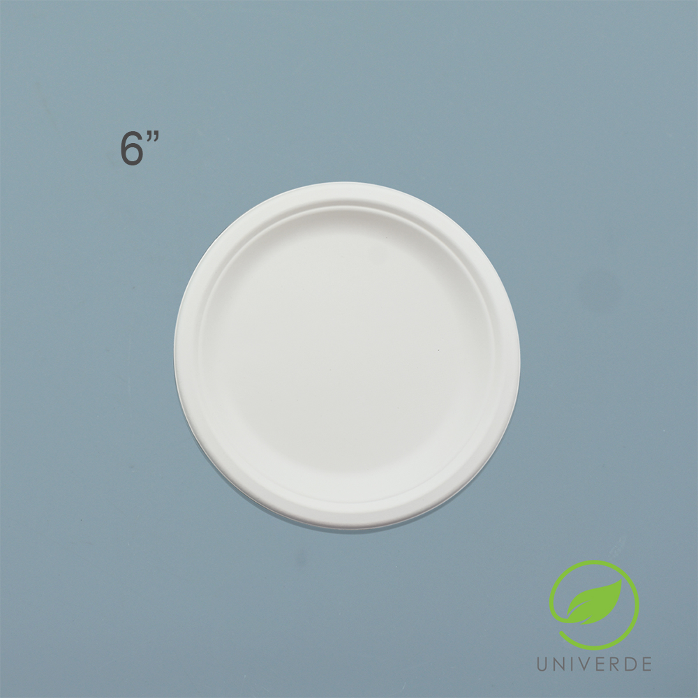 Plato Compostable De 6" 125Unid Univerde
