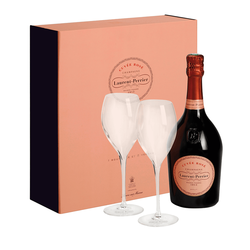Laurent Perrier Champagne Cuvee Rose Brut Estuche + 2 Copas 750Ml
