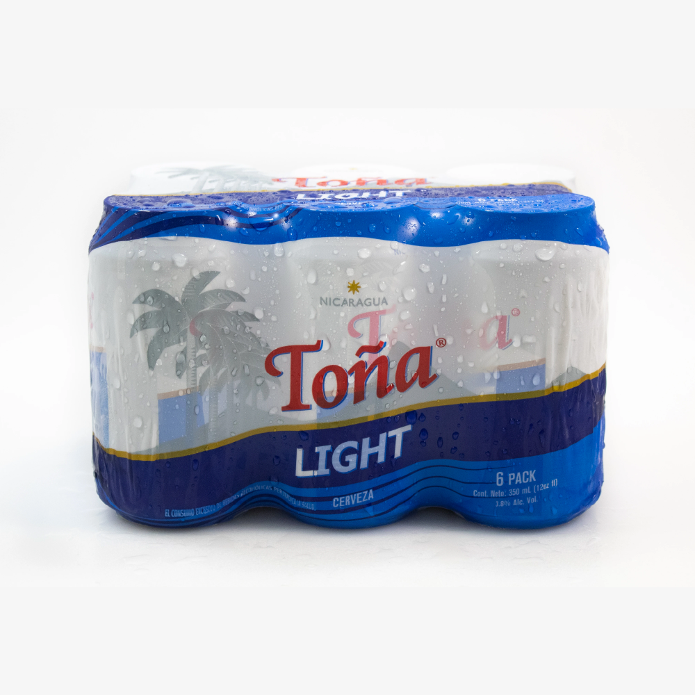 6 Pack Cerveza Toña Light Lata 3.9% 350 Ml