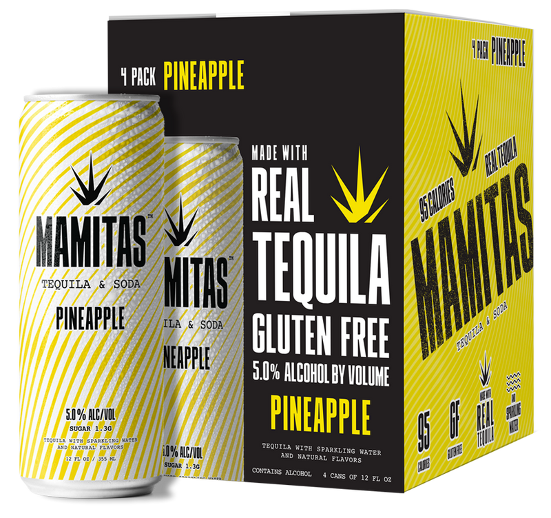 4 Pack Mamitas Tequila & Soda Pineapple