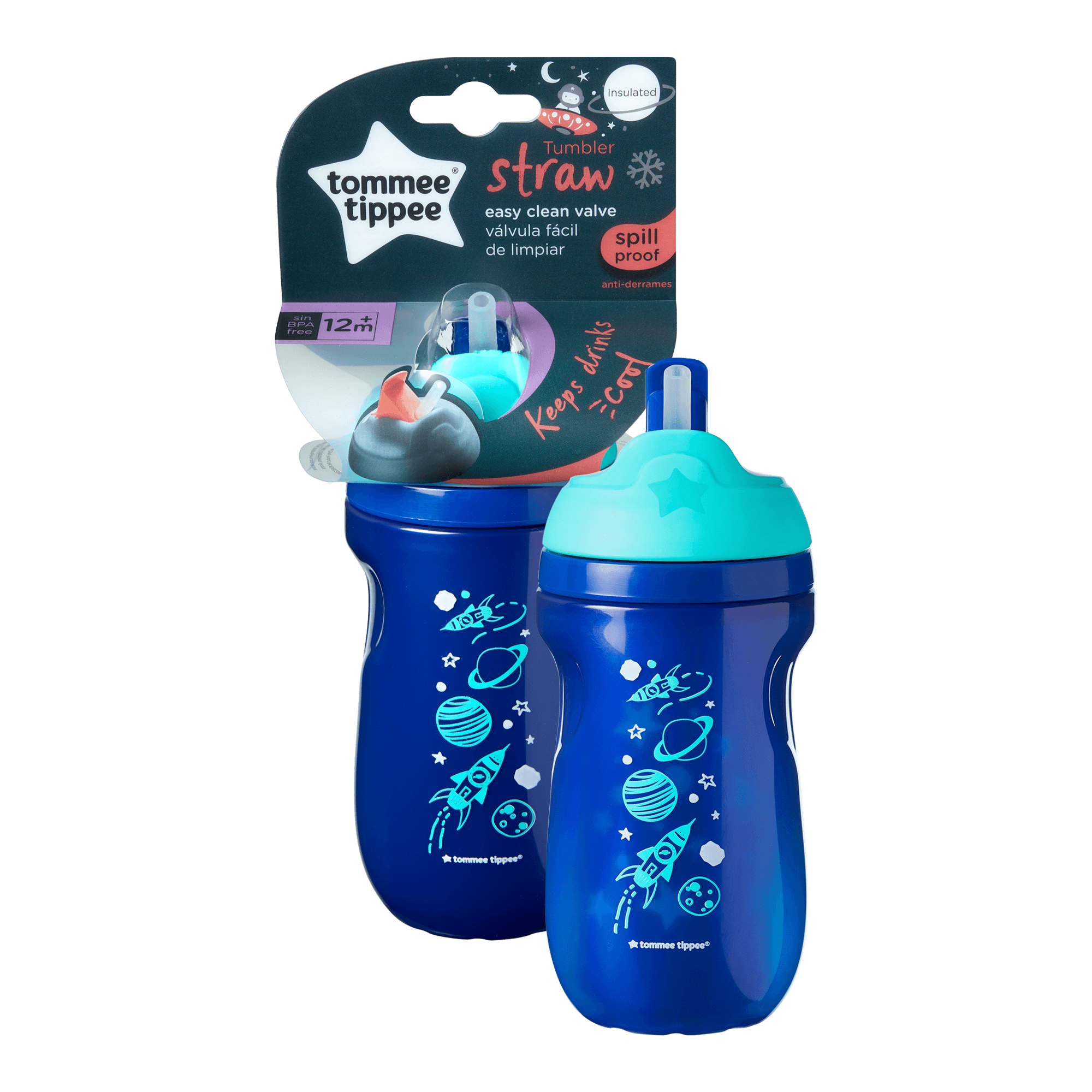Tommee Tippee Termo Insulado Con Carrizo 9Oz - 1 Unidad