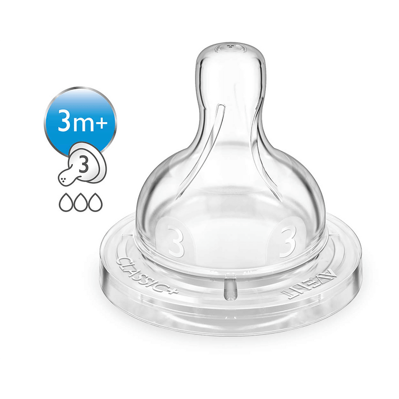 Philips Avent - Pezón anticólicos de flujo rápido para biberones  anticólicos Avent para bebés de más de 6 meses (paquete de 4)