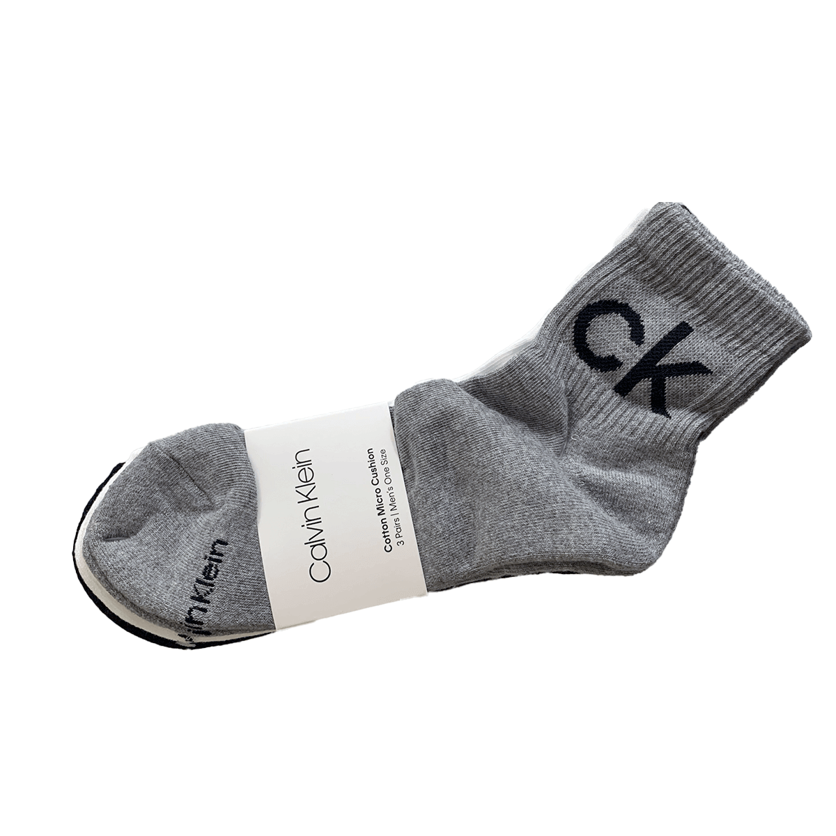 3Pares Logo Quarter Medias Calvin Klein