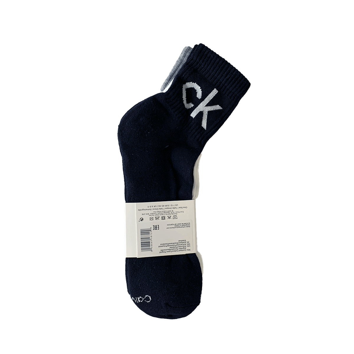 3Pares Logo Quarter Medias Calvin Klein