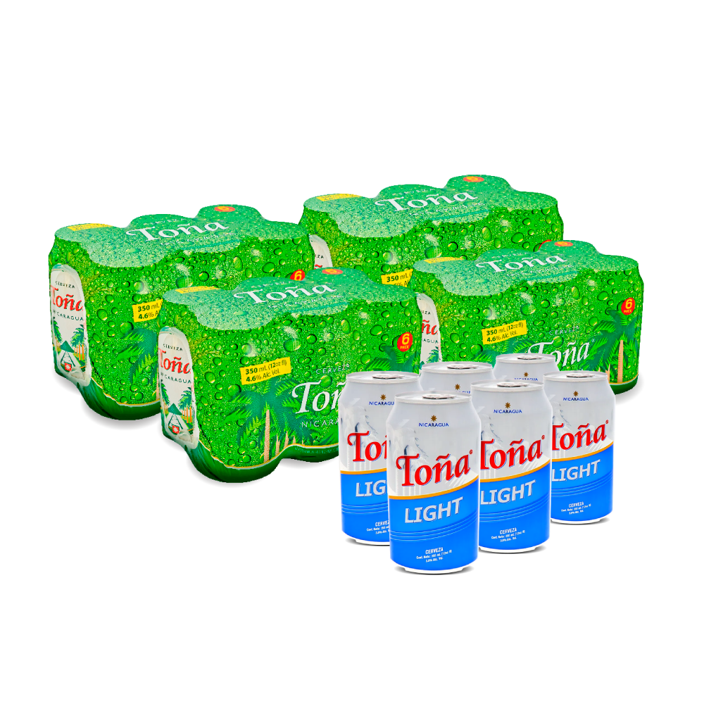 4 Six Pack Cerveza Toña 4.6% 350 Ml